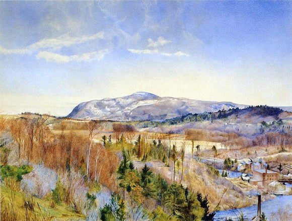  Henry Roderick Newman Mt. Everett from Monument Mountain in April - Canvas Art Print