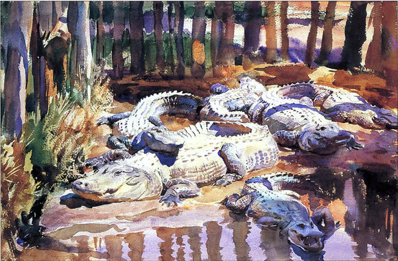  John Singer Sargent Muddy Alligators - Canvas Art Print