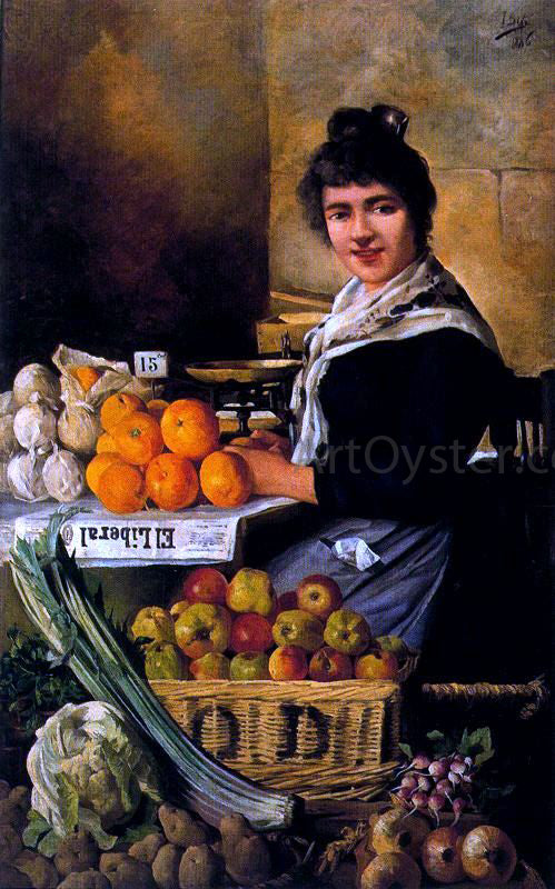  Ignacio Diaz Olano Mujer con Naranjas - Canvas Art Print