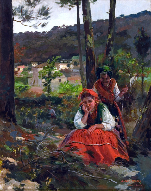  Julio Vila Prades Mujeres en el Campo - Canvas Art Print