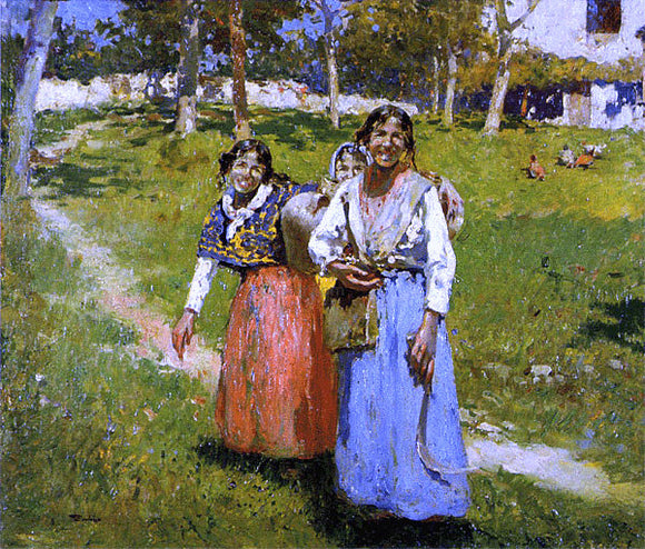  Alberto Pla Y Rubio Mujeres en el Campo - Canvas Art Print