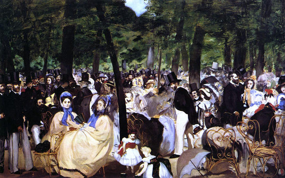  Edouard Manet Music in the Tuileries - Canvas Art Print