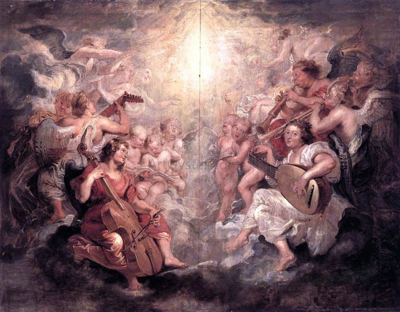  Peter Paul Rubens Music Making Angels - Canvas Art Print