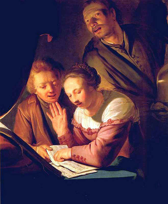  Pieter De Grebber Musical Trio - Canvas Art Print