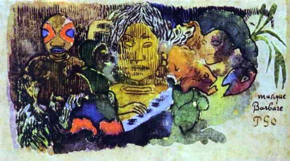  Paul Gauguin Musique Barbare - Canvas Art Print