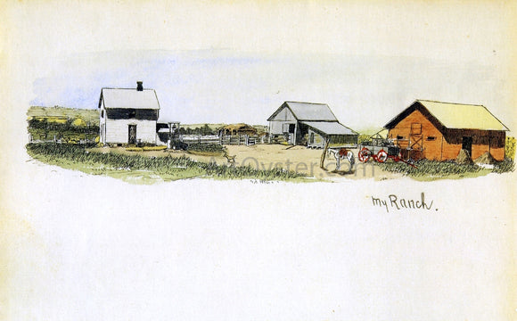  Frederic Remington My Ranch - Canvas Art Print