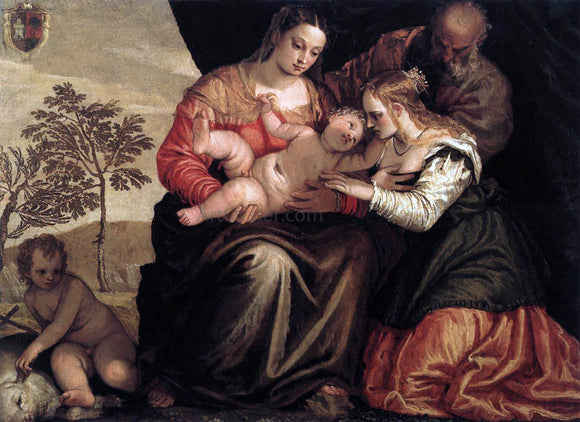  Gian Battista Zelotti Mystic Marriage of St Catherine - Canvas Art Print