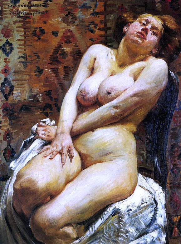  Lovis Corinth Nana, Female Nude - Canvas Art Print