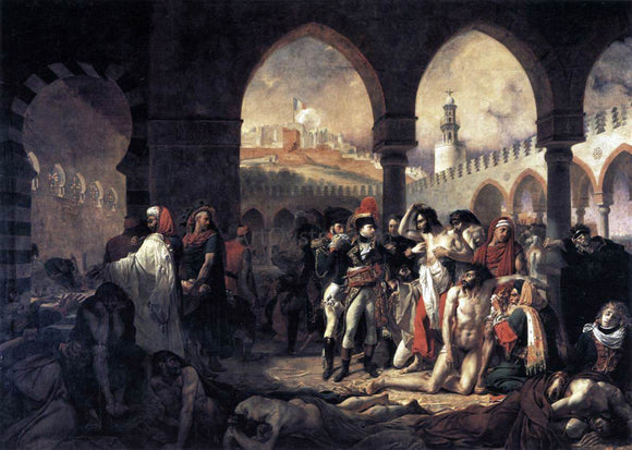  Antoine-Jean Gros Napoleon Bonaparte Visiting the Plague-stricken at Jaffa - Canvas Art Print