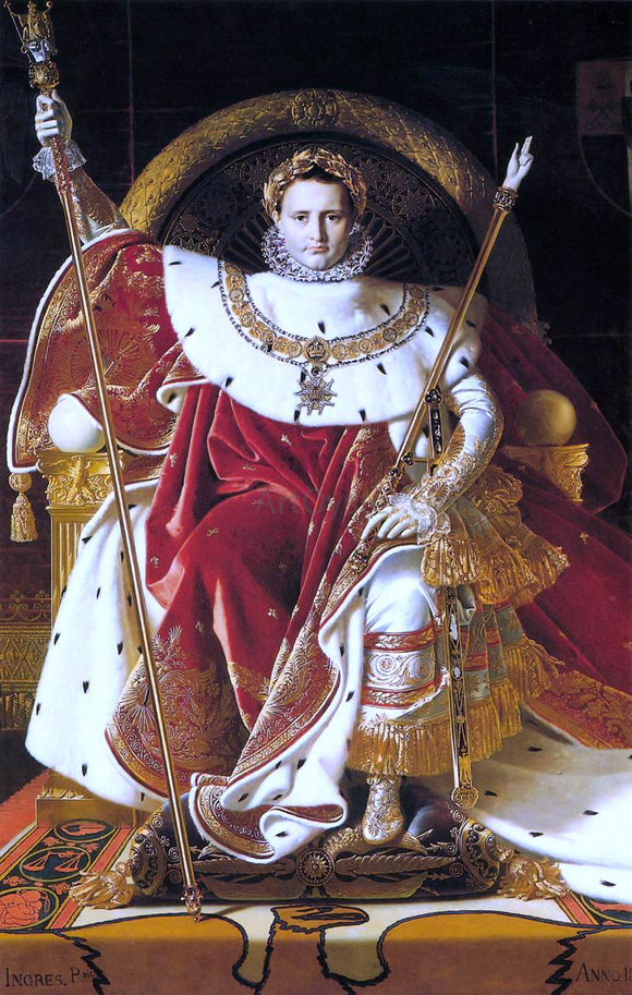  Jean-Auguste-Dominique Ingres Napoleon I on the Imperial Throne - Canvas Art Print