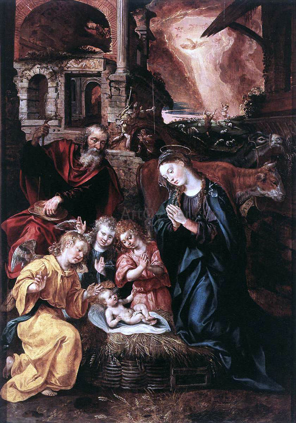  Marten De Vos Nativity - Canvas Art Print