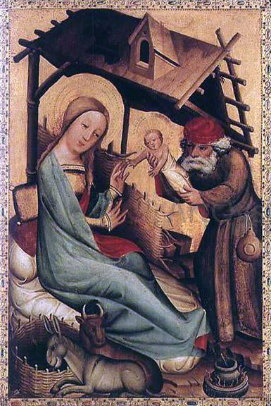  Master Bertram Nativity, panel from Grabow Altarpiece - Canvas Art Print
