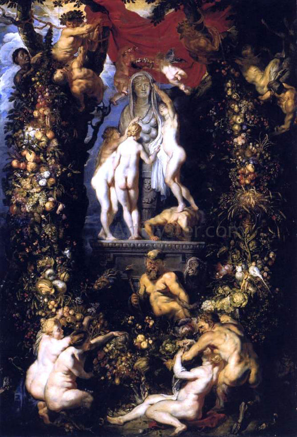  Peter Paul Rubens Nature Adorning the Three Graces - Canvas Art Print