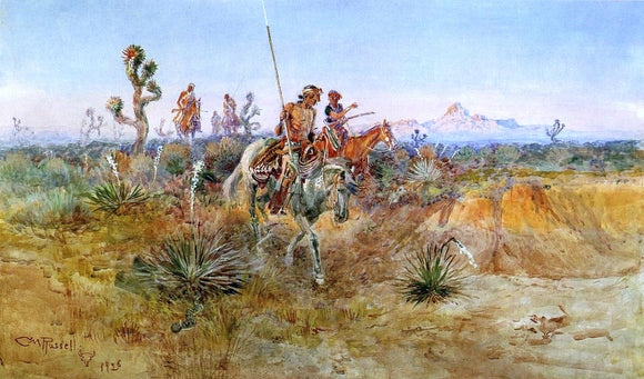  Charles Marion Russell Navajo Trackers - Canvas Art Print