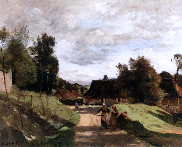  Jean-Baptiste-Camille Corot Near the Mill, Chierry, Aisne - Canvas Art Print