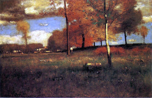  George Inness Near the Village, October - Canvas Art Print