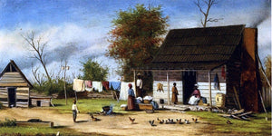  William Aiken Walker Negro Cabin with Two-Pole Chimney - Canvas Art Print
