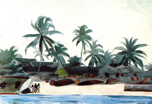  Winslow Homer Negro Cabins and Palms - Canvas Art Print