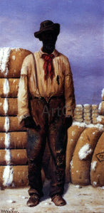  William Aiken Walker Netro Man with Cotton Bales, Holding a Cotton Hook - Canvas Art Print
