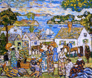  Maurice Prendergast New England Harbor - Canvas Art Print