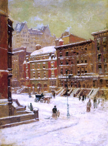  Paul Cornoyer New York City View in Winter - Canvas Art Print