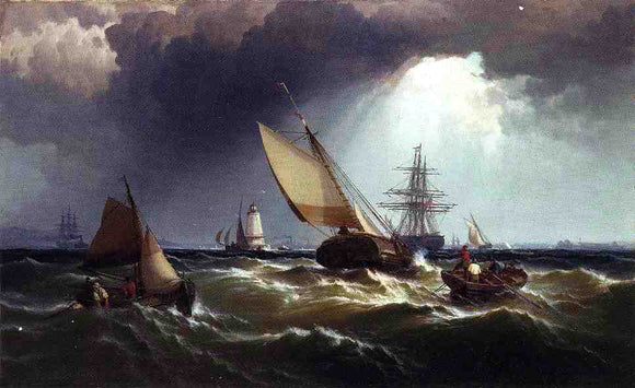  Edward Moran At New York Harbor - Canvas Art Print