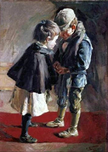  Francisco Gimeno Arasa Ninos jugando - Canvas Art Print