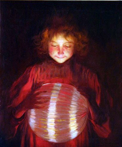  Luis Graner Nina con Farolillo - Canvas Art Print