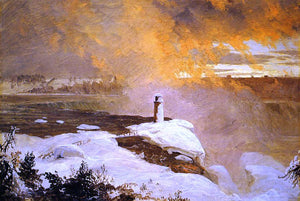  Frederic Edwin Church Niagara Falls from Goat Island, Winter - Canvas Art Print