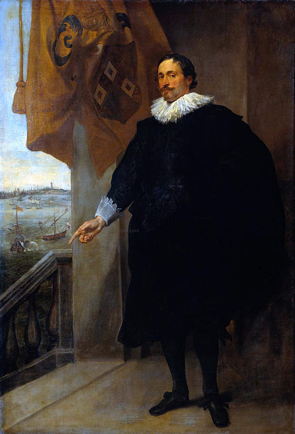  Sir Antony Van Dyck Nicolaes van der Borght, Merchant of Antwerp - Canvas Art Print