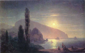 Ivan Constantinovich Aivazovsky Night at Crimea, View on Aiudag - Canvas Art Print