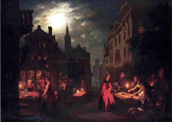  Johann Mongles Culverhouse Night Market - Canvas Art Print