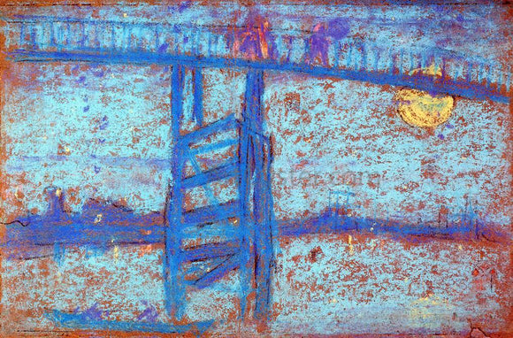 James McNeill Whistler Nocturne: Battersea Bridge - Canvas Art Print
