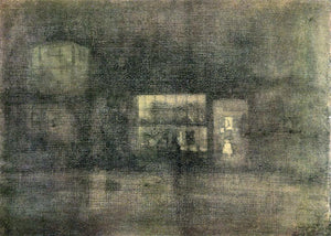  James McNeill Whistler Nocturne: Black and Gold - The Rag Shop, Chelsea - Canvas Art Print