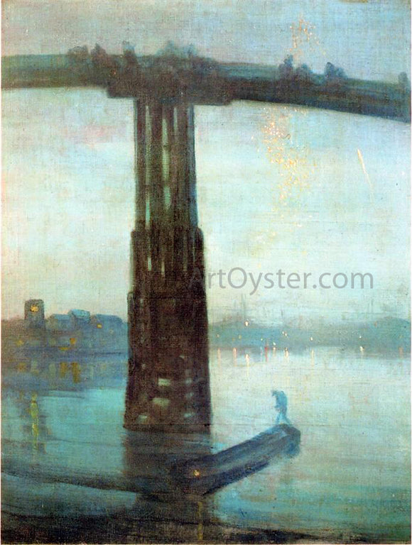  James McNeill Whistler Nocturne: Blue and Gold - Old Battersea Bridge - Canvas Art Print