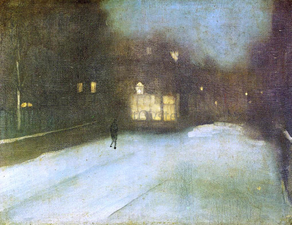  James McNeill Whistler Nocturne: Grey and Gold - Chelsea Snow - Canvas Art Print