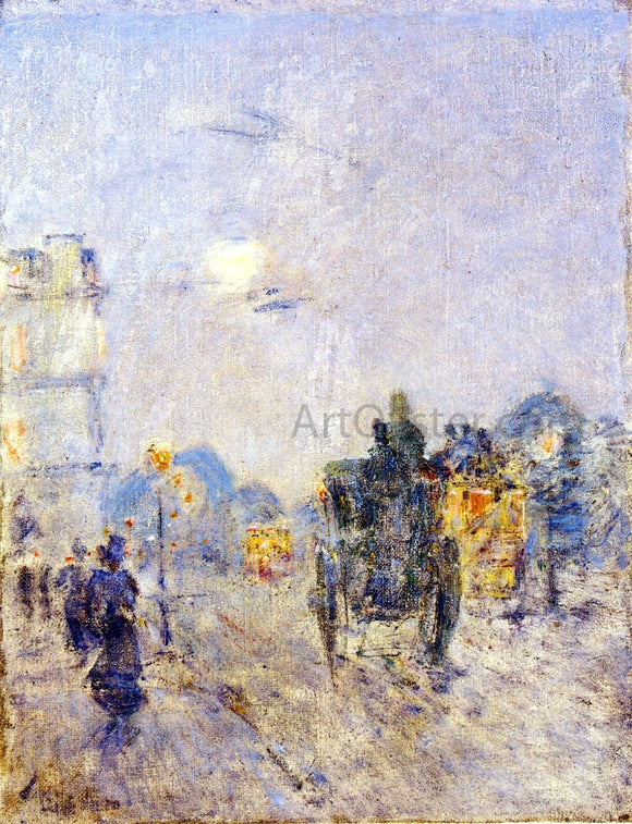  Frederick Childe Hassam Nocturne, Hyde Park Corner - Canvas Art Print