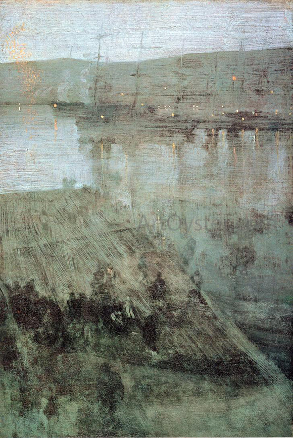  James McNeill Whistler Nocturne in Blue and Gold: Valparaiso Bay - Canvas Art Print
