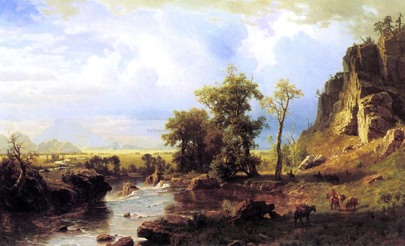  Albert Bierstadt North Fort of the Platte River, Nebraska - Canvas Art Print
