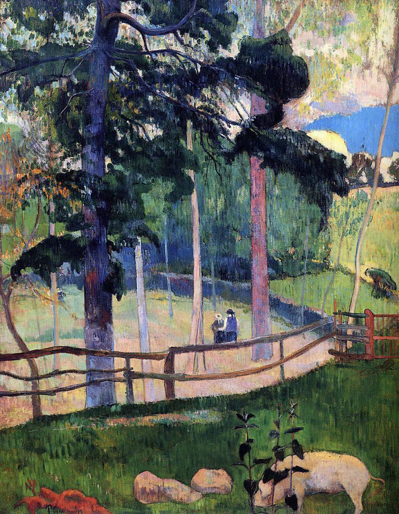  Paul Gauguin Nostalgic Promenade - Canvas Art Print