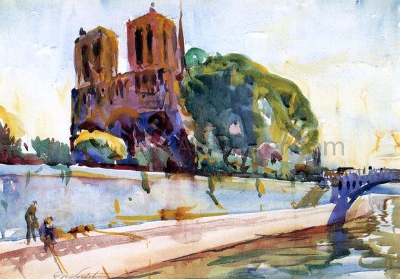  Charles Webster Hawthorne Notre Dame Cathedral, Paris - Canvas Art Print