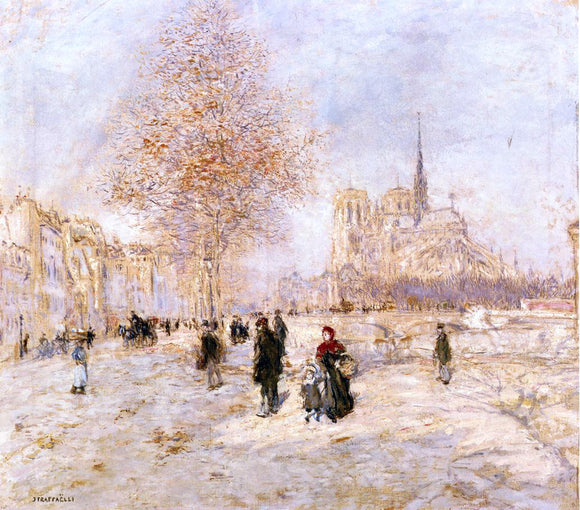  Jean-Francois Raffaelli Notre Dame de Paris - Canvas Art Print
