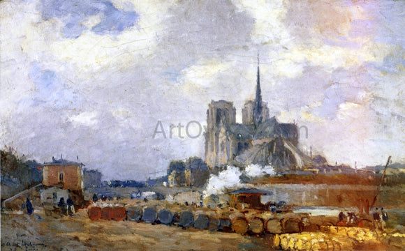  Albert Lebourg Notre Dame de Paris, View from the Quai de la Tournelle - Canvas Art Print