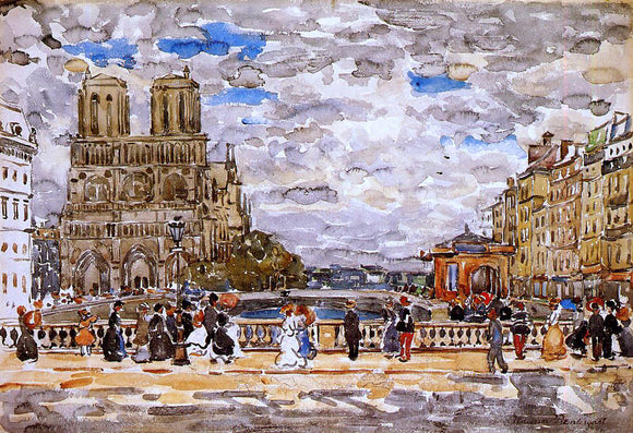  Maurice Prendergast Notre Dame, Paris - Canvas Art Print