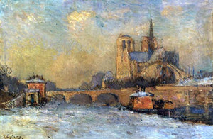 Albert Lebourg Notre-Dame and Seine, Winter - Canvas Art Print