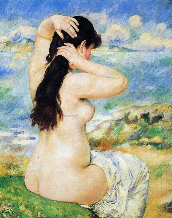  Pierre Auguste Renoir Nude Fixing Her Hair - Canvas Art Print