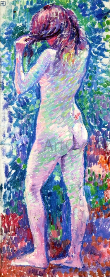  Theo Van Rysselberghe Nude from Behind, Fixing Her Hair - Canvas Art Print