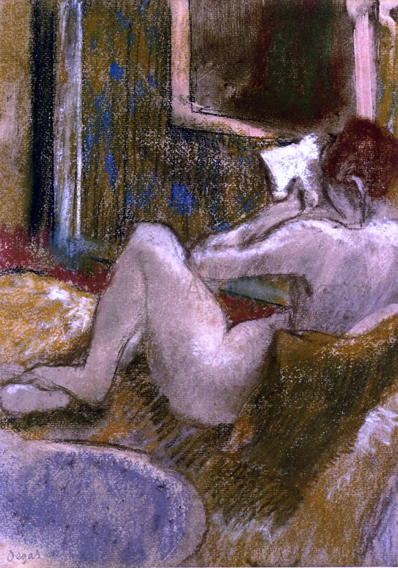  Edgar Degas Nude from the Rear, Reading - Canvas Art Print