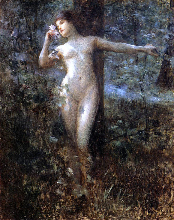  Julius LeBlanc Stewart A Nude in the Forest - Canvas Art Print