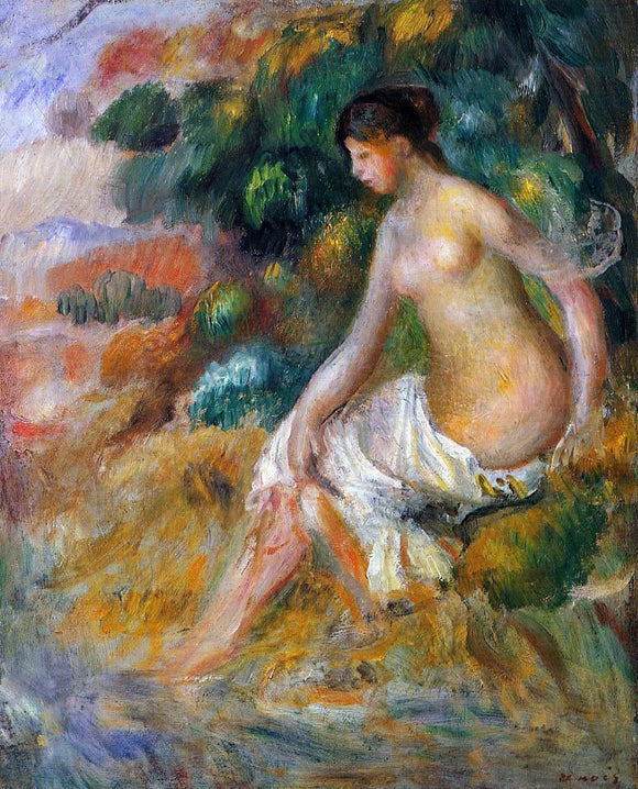  Pierre Auguste Renoir Nude in the Greenery - Canvas Art Print
